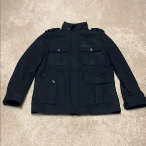 Express Men Military Tech Wool Blend Coat